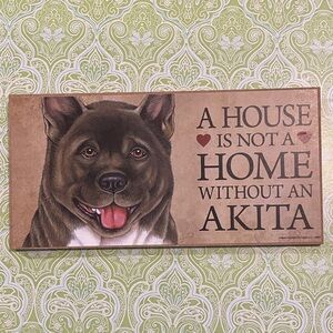 Akita Dog Wall Art Sign
